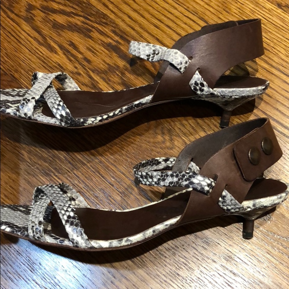 Pedro Garcia Python Embossed Leather Shoes - image 2